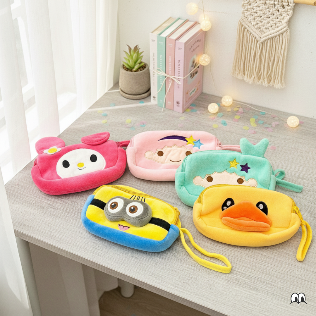 Plush Kids Zipper Pouch