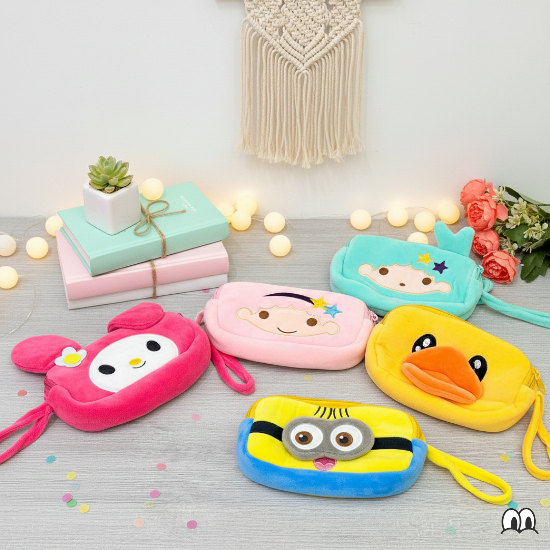 Plush Kids Zipper Pouch