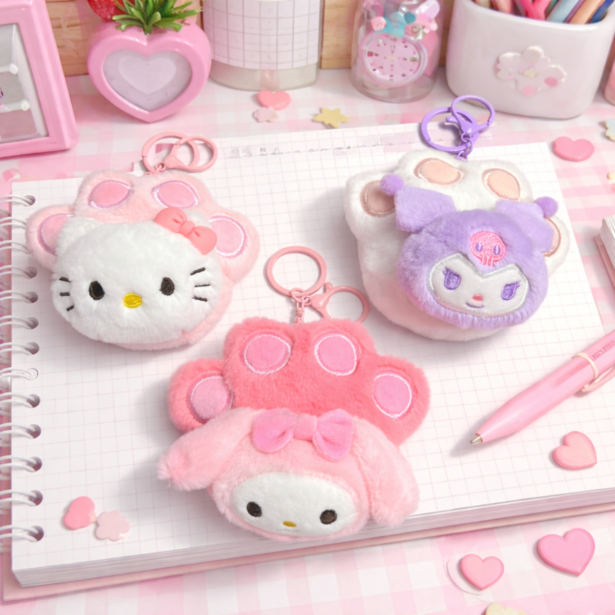 Plush Kuromi 3D Keychain