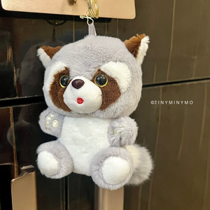 Plush Raccoon 3D Keychain - Tinyminymo