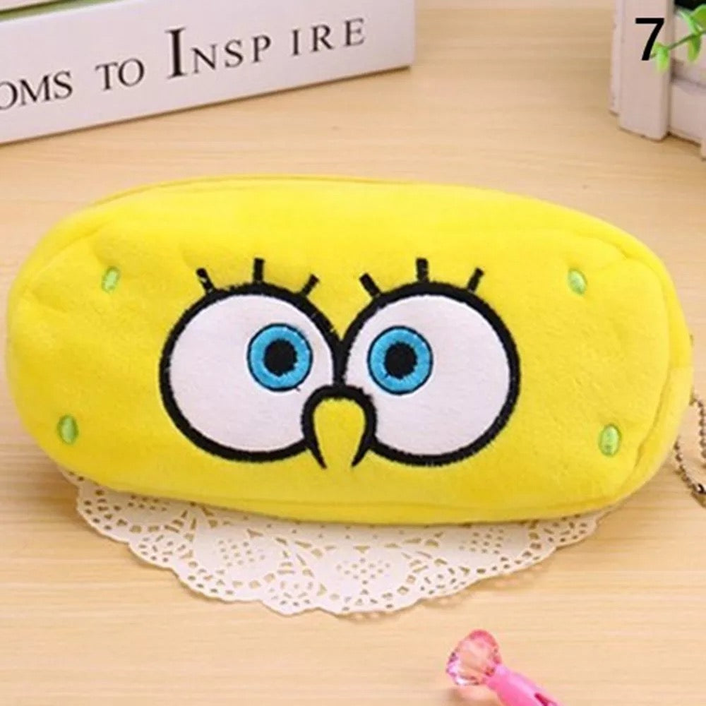 Plush Spongebob Zipper Pouch