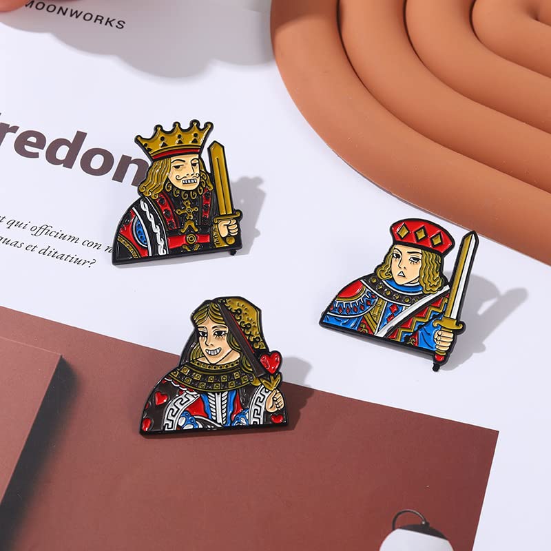 Poker King and Queen Lapel Pin