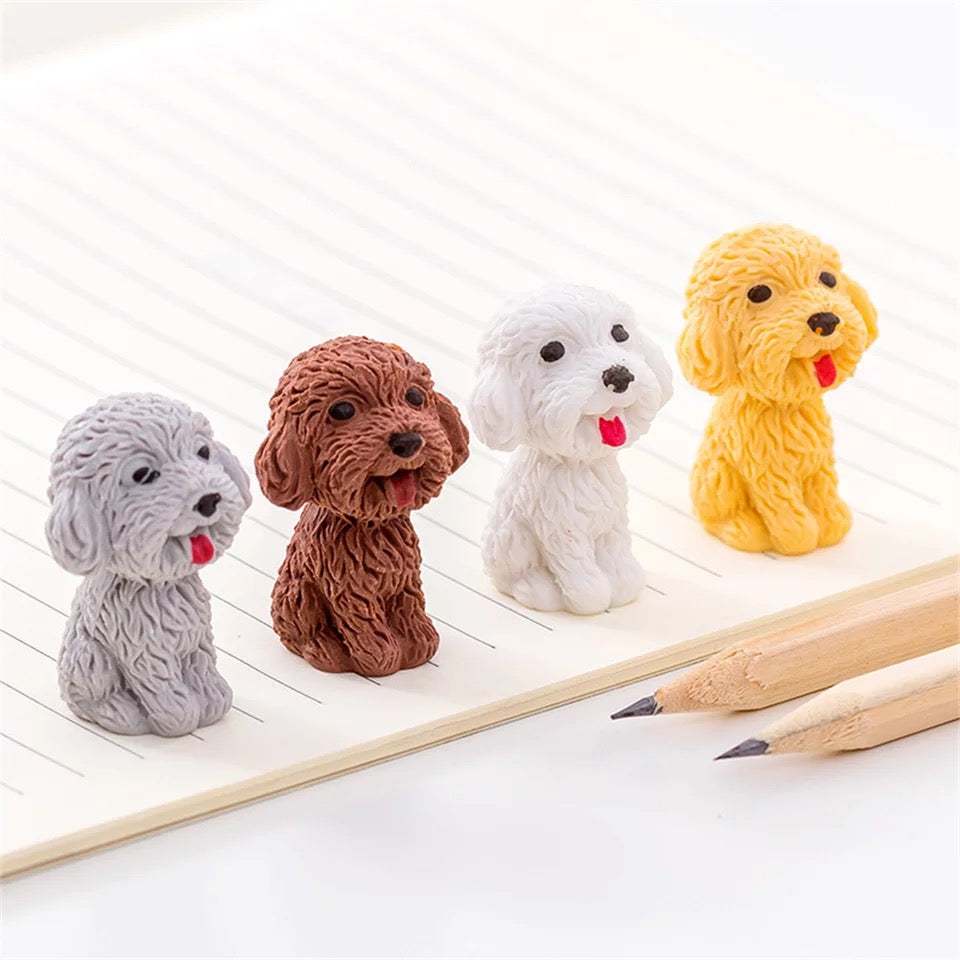 Poodle Pencil Topper and Eraser