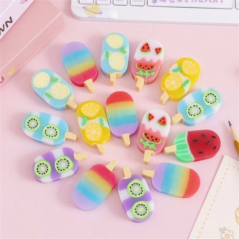 Popsicle Shaped Eraser - Set of 4