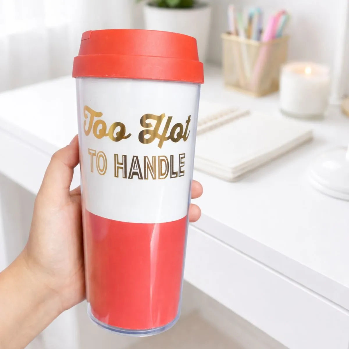 Red and White Pretty Quote Tumbler - Tinyminymo