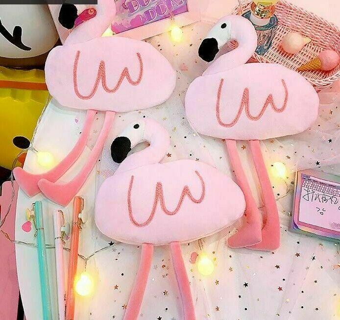 Plush Flamingo Pouch