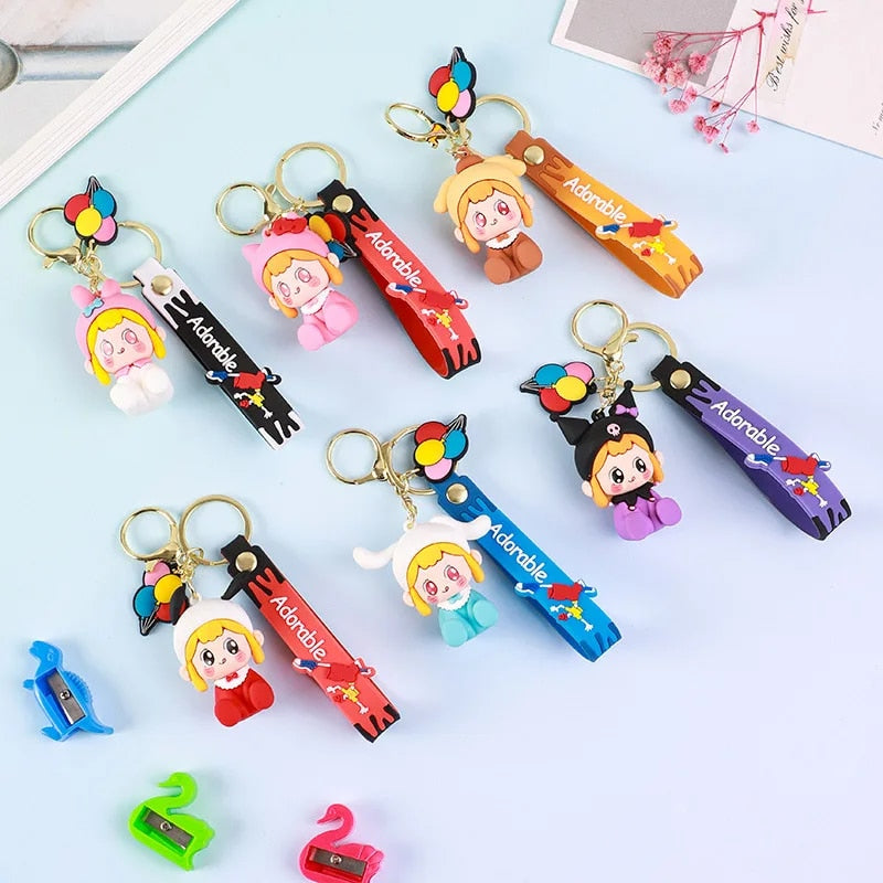 Sanrio Cosplay Kawaii Girl 3D Keychain