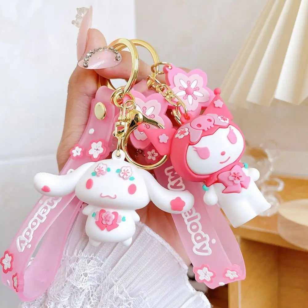 Sanrio in Sakura World 3D Keychain