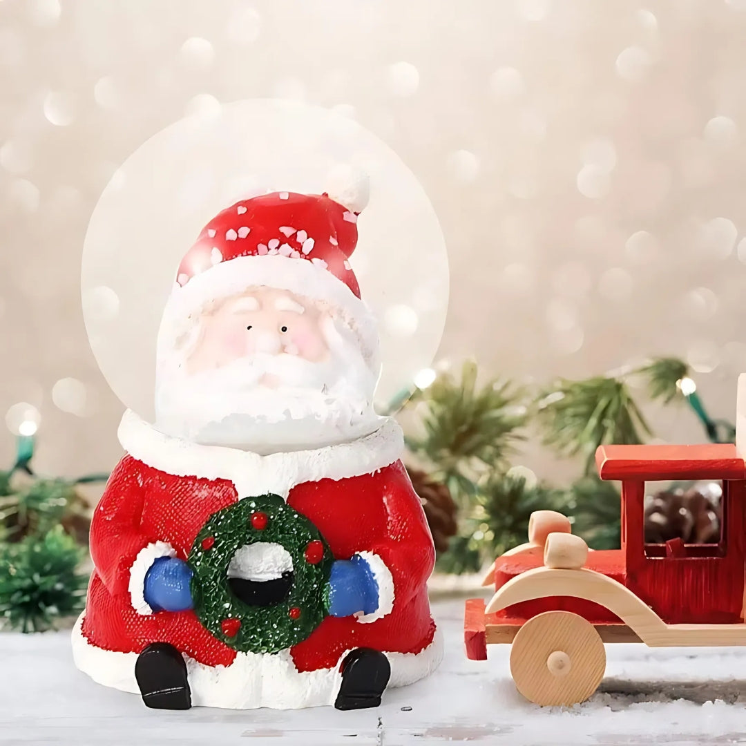 Santa Snow Globe with Light