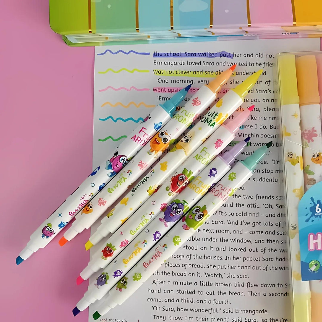 Scented Fruit Dual Side Highlighter Set