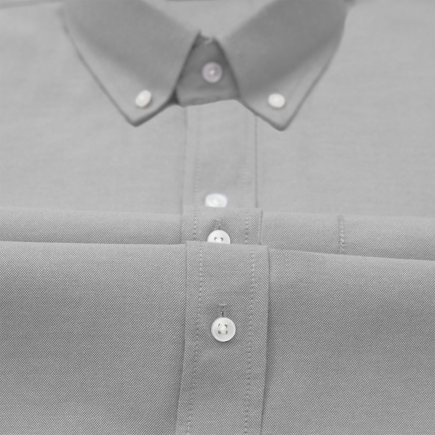 Oxford Cotton Silver Shirt For Men