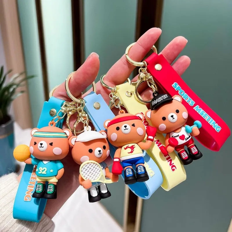 Sports Bear 3D Keychain