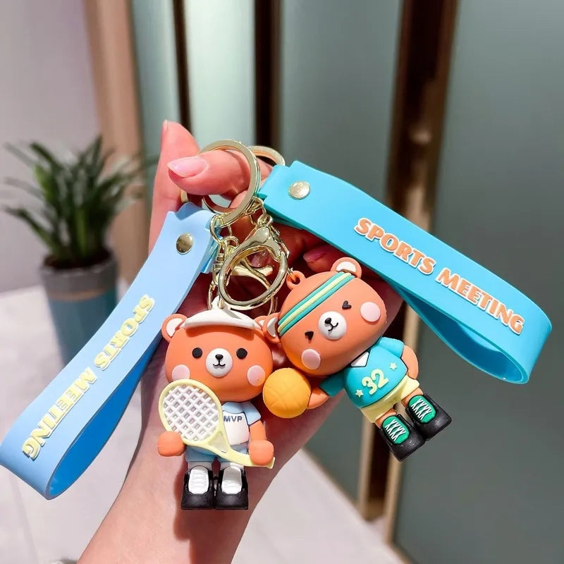 Sports Bear 3D Keychain