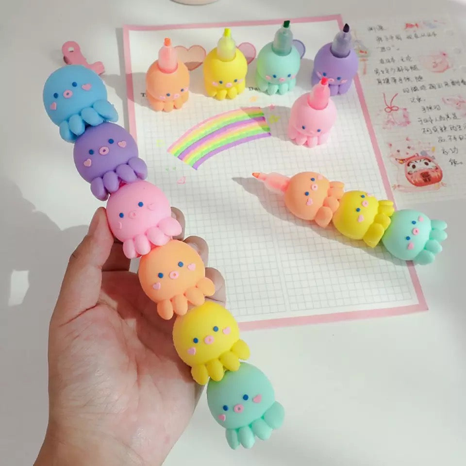 Stackable Octopus Highlighters - Set of 5