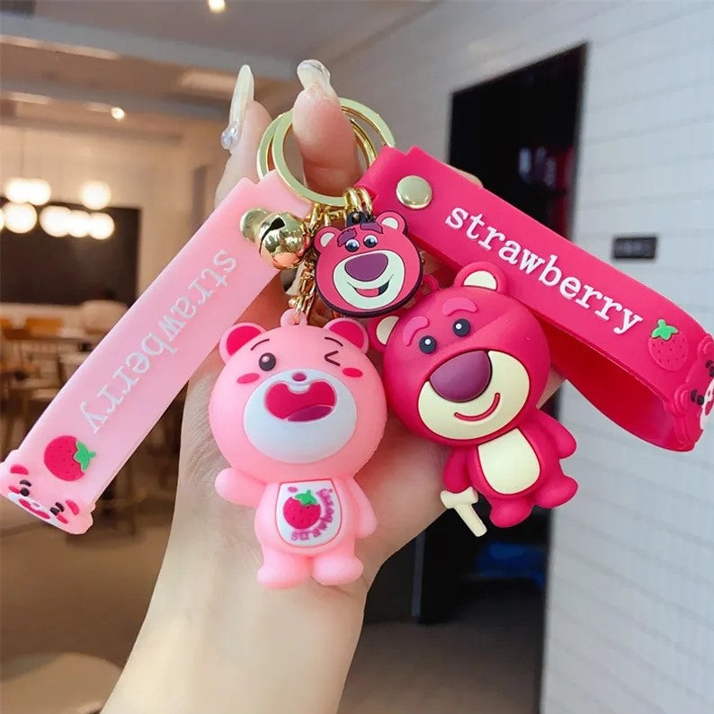 Strawberry Bear 3D Keychain