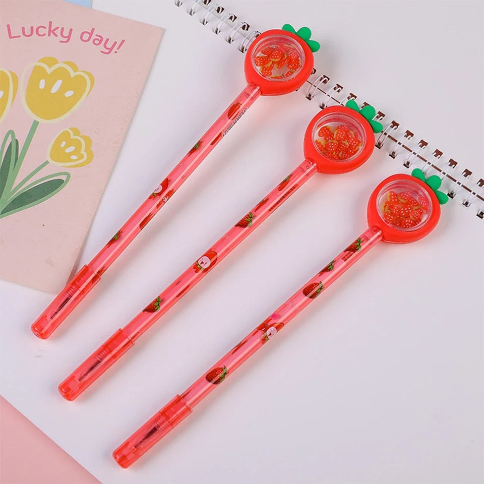 Strawberry Confetti Pen