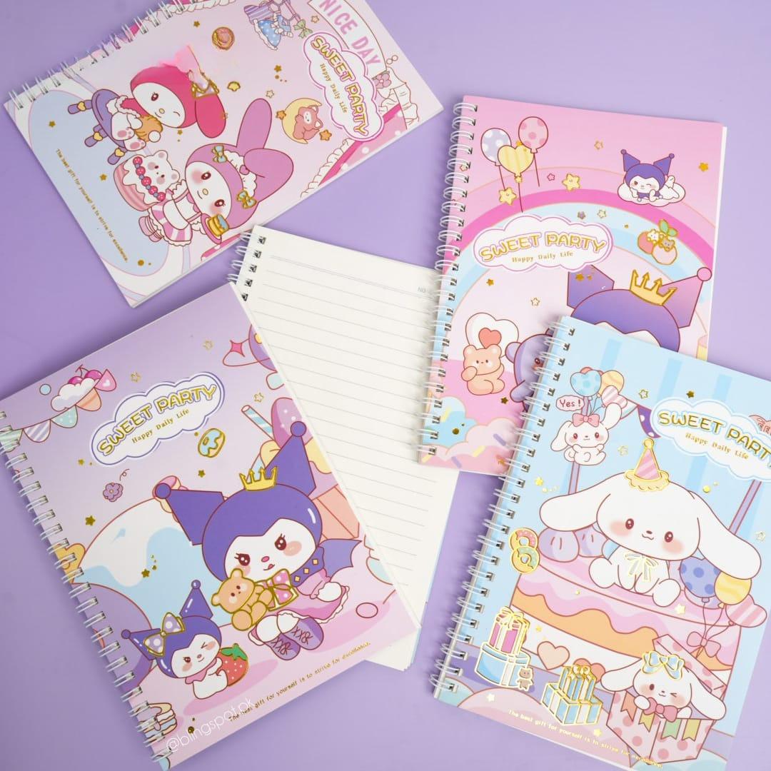 Sweet Party Sanrio Spiral Notebook