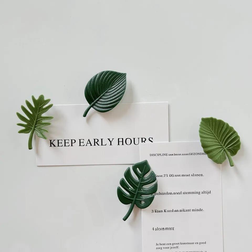 Tropical Leaf Fridge Magnet - Set of 4