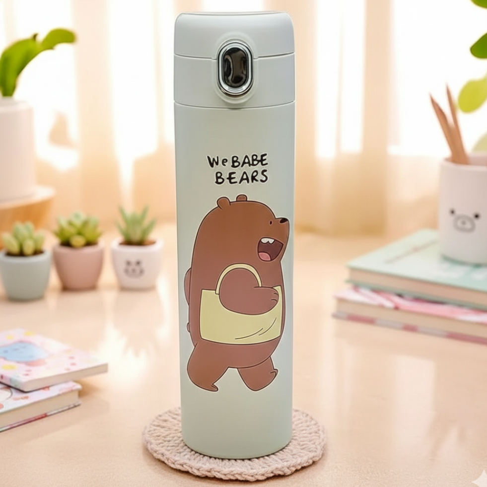 White Color Bottle in Ted Design - Tinyminymo 