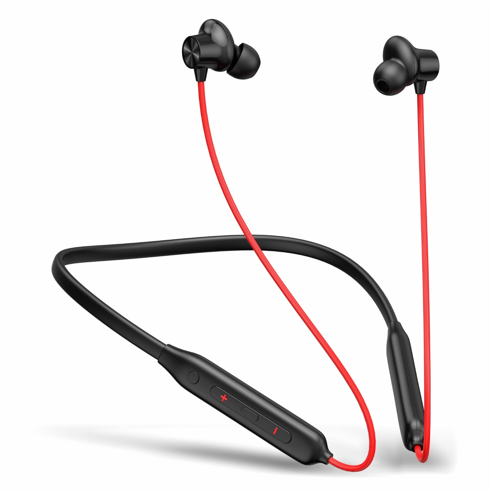 Amytel IPX5 Wireless Neckband Earphones with 25H Playtime & Magnetic Earbuds (Black)