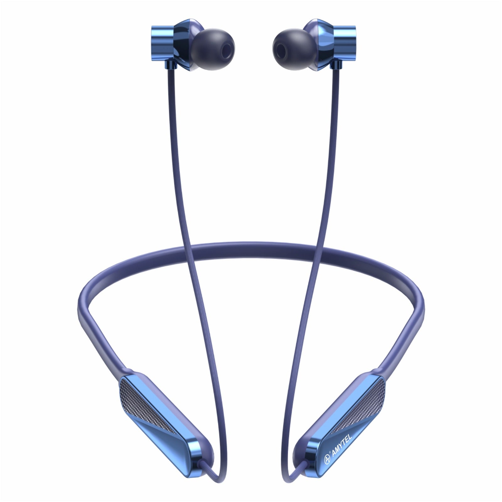 Amytel Dynamic-1 Wireless Neckband Earphones | Bluetooth v5.4 | Hybrid ANC | 38H Playtime (Dark Blue)