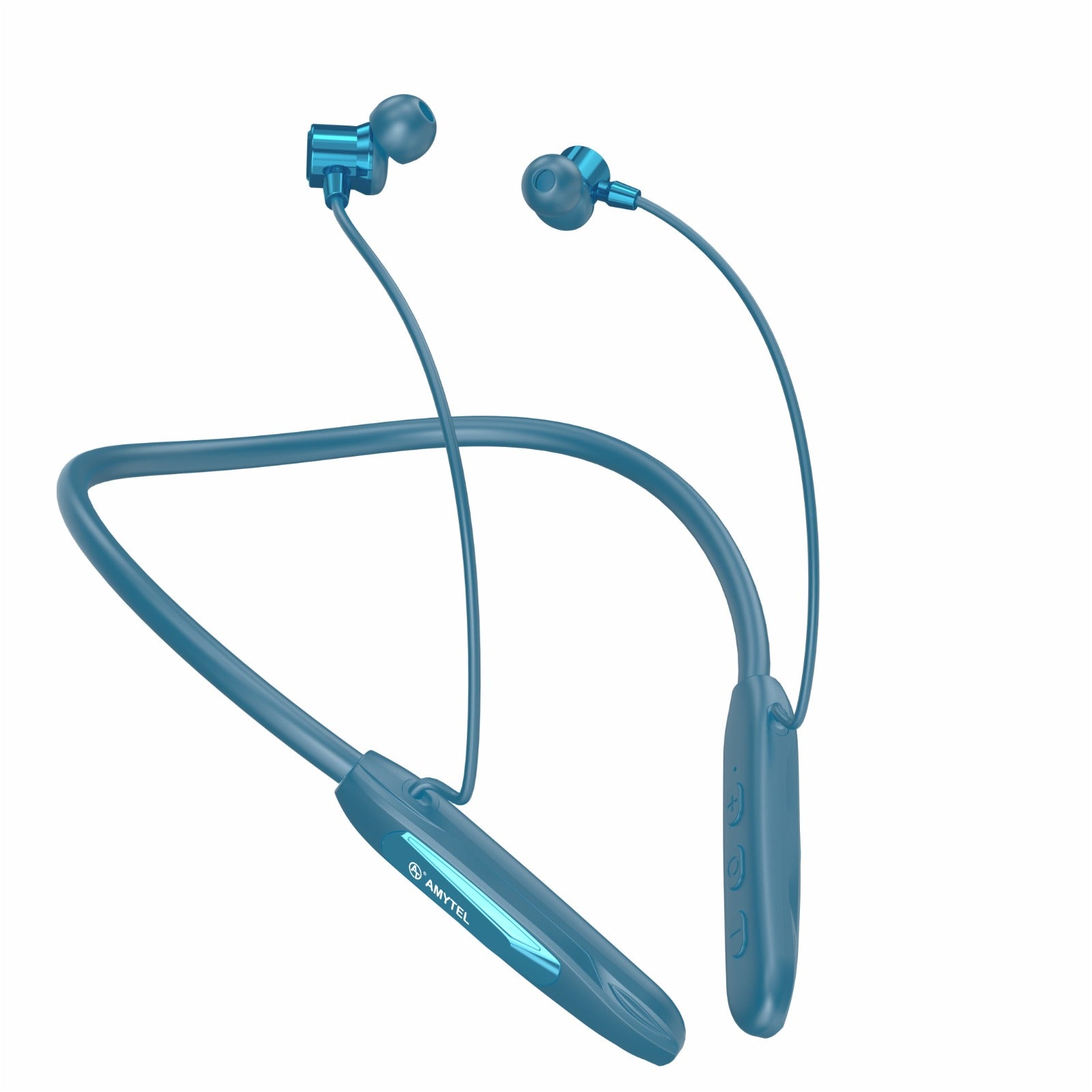 Amytel Ferrari Wireless Neckband Earphones | Bluetooth v5.3 | 40H Playtime | Gaming Mode | Voice Changer | IPX4 (Aqua)