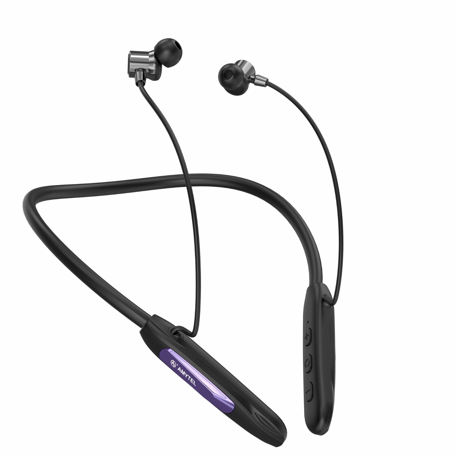 Amytel Ferrari Wireless Neckband Earphones | Bluetooth v5.3 | 40H Playtime | Gaming Mode | Voice Changer | IPX4 (Violet)