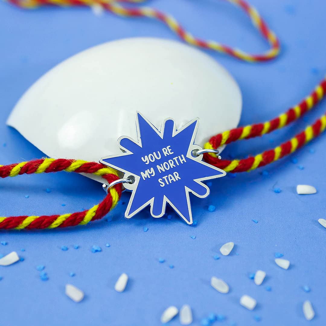 You're my North Star Metal Rakhi
