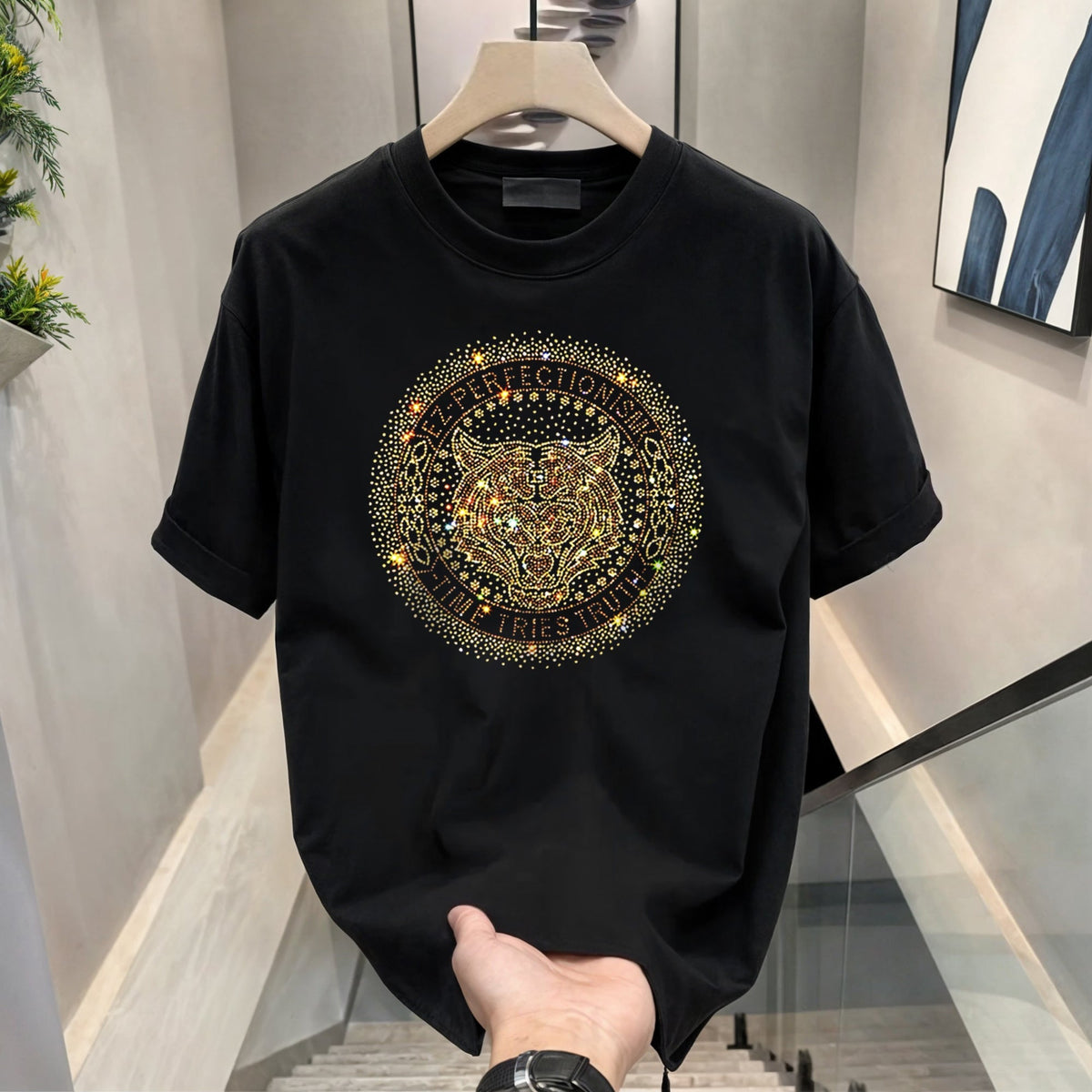 Men's Rhinestone Luxury T-shirts (TIGER 2)